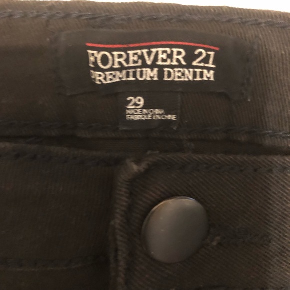 Forever 21 Premium Jean Black Fringe Shorts Summer Rodeo Cowgirl Rock & Roll - Picture 5 of 5